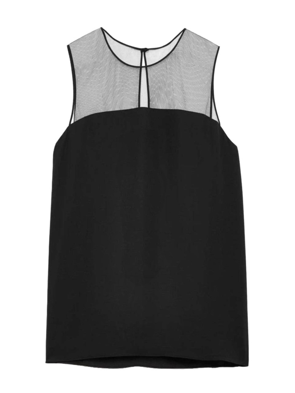 Babaton Lionel Sleeveless Mesh Tank in Black Size XXS